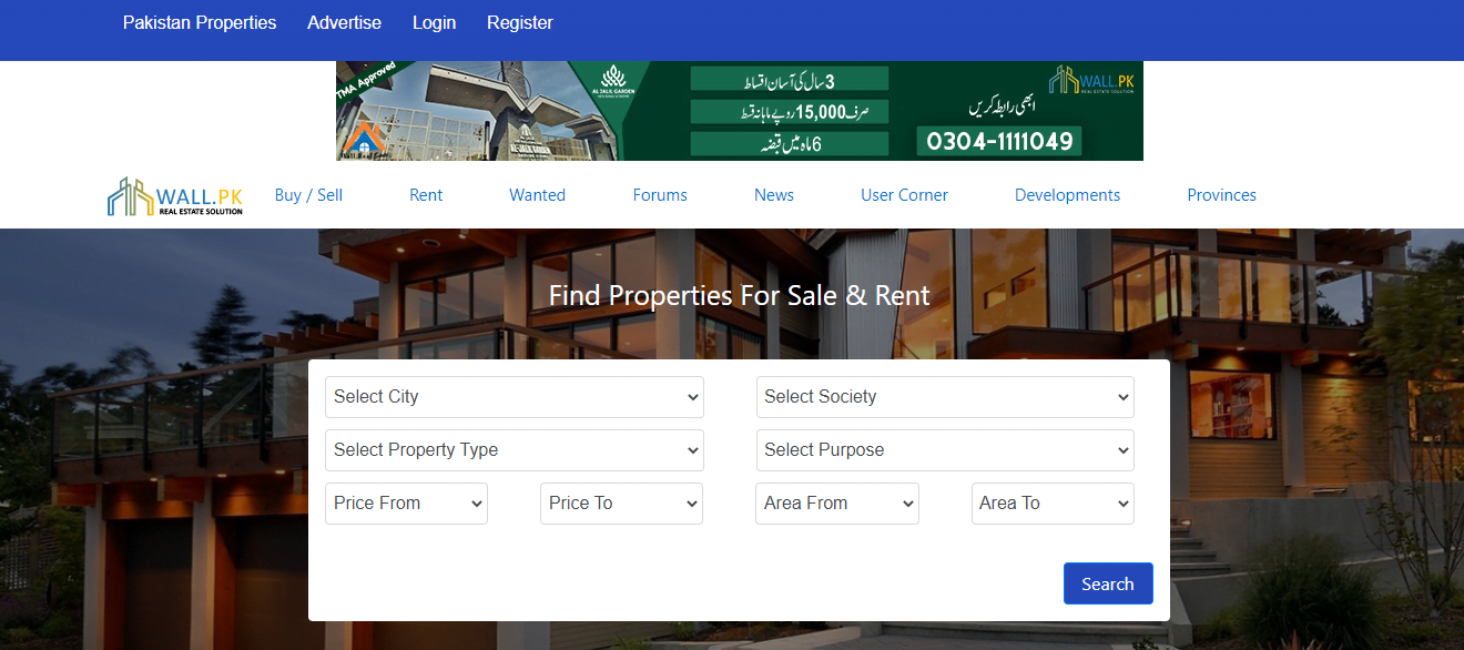 Wall.pk - Real Estate Property Portals in Pakistan